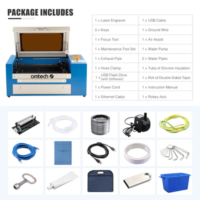 Pre-Owned MF1220-50E - 50W CO2 Laser Engraver Cutting Machine with 12” x 20” Working Area