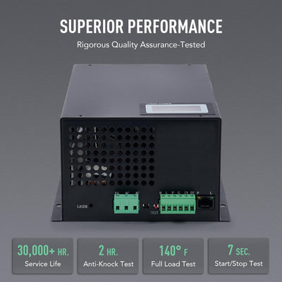 100W Power Supply with Real Time Display for CO2 Laser Engravers & Cutters