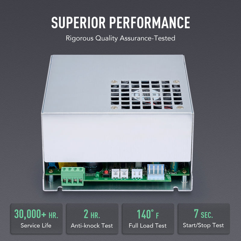 40W Power Supply with Overcurrent Short Circuit Protection for CO2 Laser Engravers & Cutters