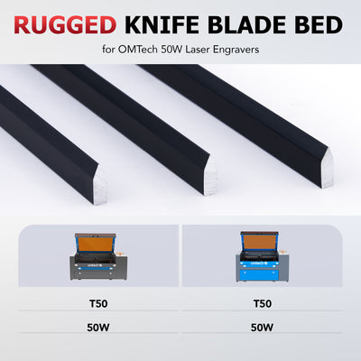 Knife Blades Laser Bed, Aluminum Laser Working Table for 12"x20" CO2 Laser Engravers