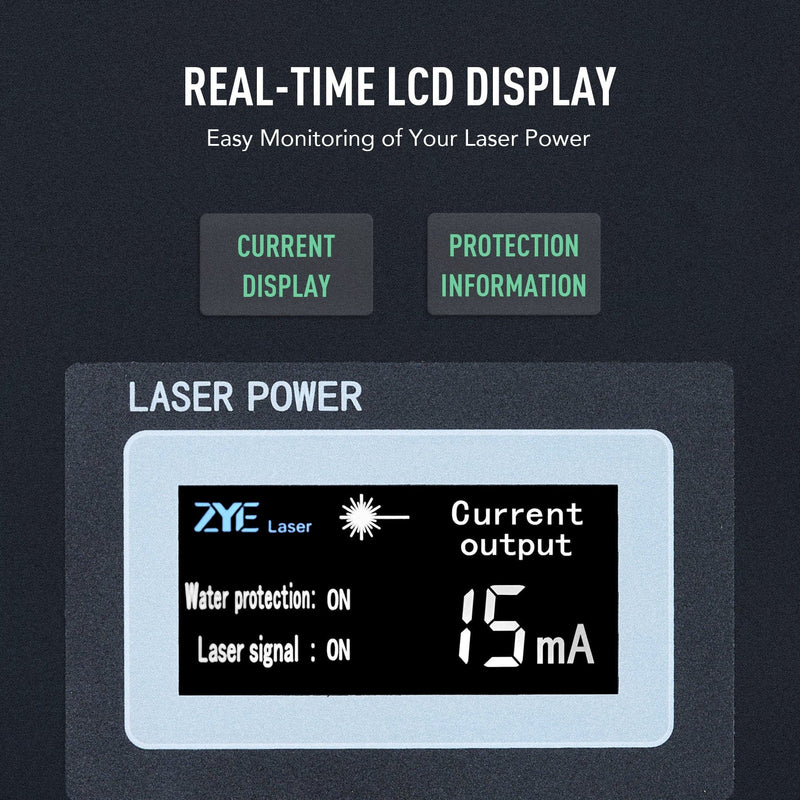 60W Power Supply with Real Time Display for CO2 Laser Engravers & Cutters