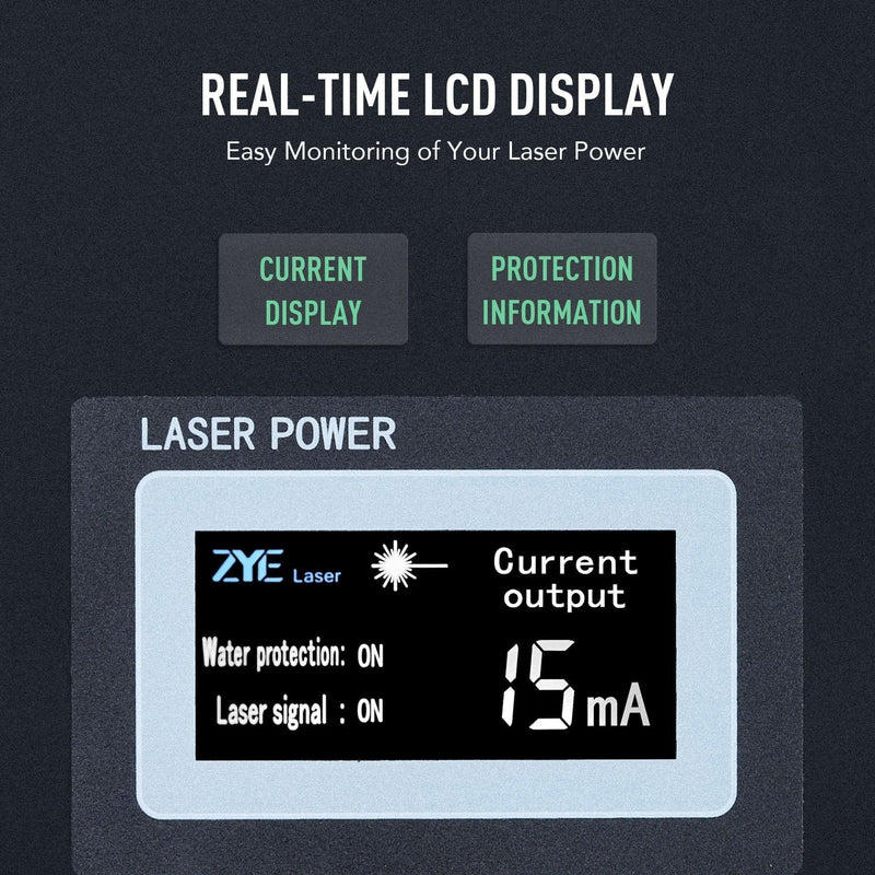 100W Power Supply with Real Time Display for CO2 Laser Engravers & Cutters