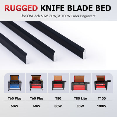 Knife Laser Blades Bed, Aluminum Laser Working Table for 20"x28" CO2 Laser Engraver