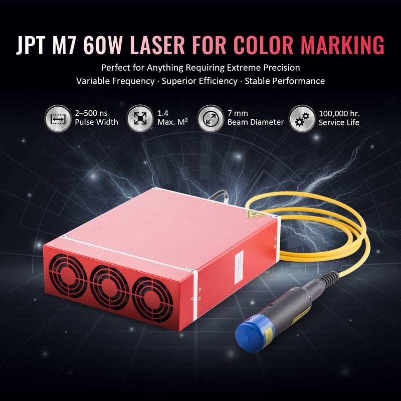 MP6969-60 - 60W MOPA FIBER LASER MARKING ENGRAVING MACHINE WITH 6.9” X 6.9” WORKING AREA