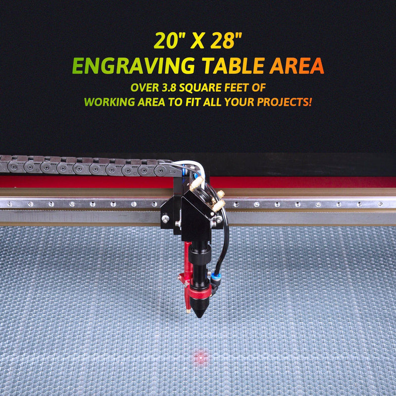 60W CO2 Laser Engraver Cutting Machine with 20” x 28” Working Area