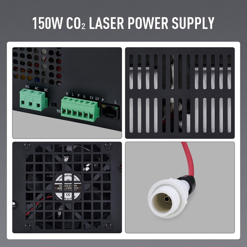 150W Power Supply with Real Time Display for CO2 Laser Engravers & Cutters