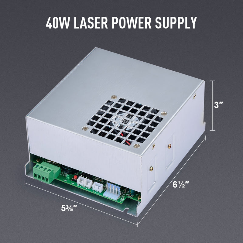 40W Power Supply with Overcurrent Short Circuit Protection for CO2 Laser Engravers & Cutters