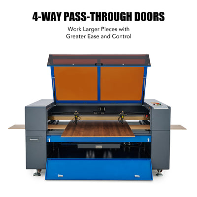 ZF3551-100 - 100W CO2 Dual Laser Engraver Cutting Machine with 35" x 51" Working Area with Dual Laser Tubes and Laser Heads