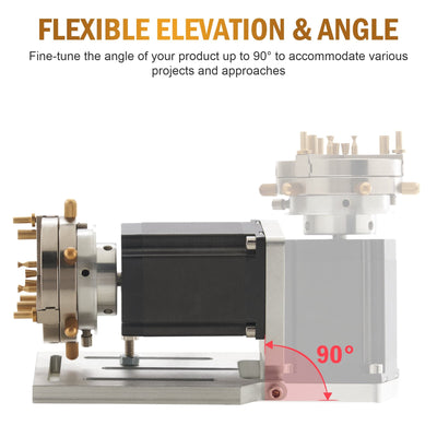 80mm Rotary Axis Attachment Device with Flexible Elevation and Angle