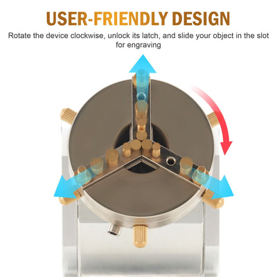 80mm Rotary Axis Attachment For Laser Engraver Machine For Irregular-Shaped Objects With Cylinder Chuck (For Fiber Machines Only)