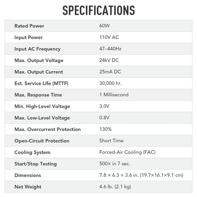 60W Power Supply with Real Time Display for CO2 Laser Engravers & Cutters