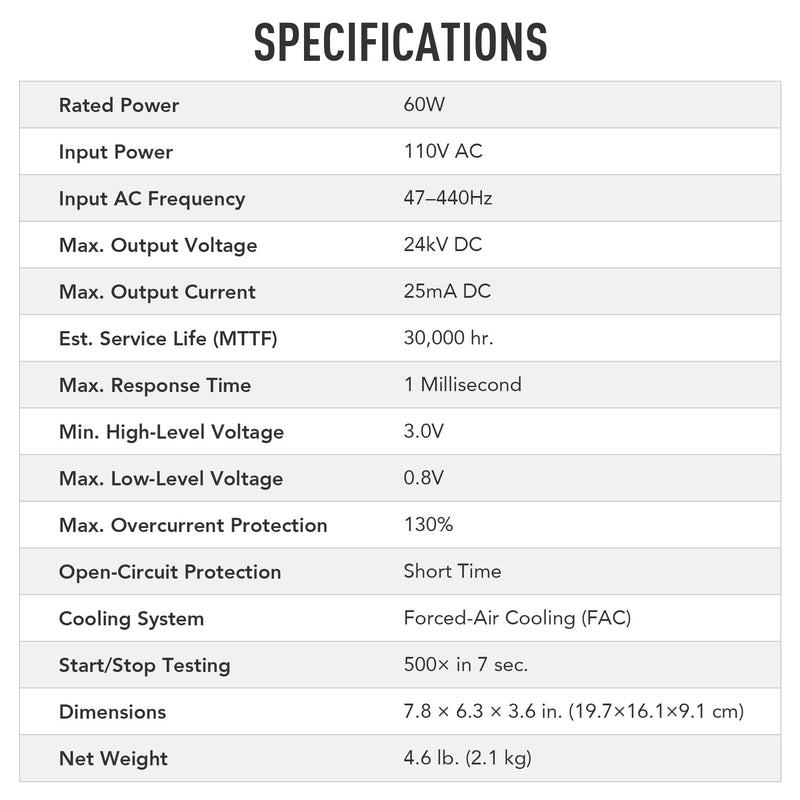 60W Power Supply with Real Time Display for CO2 Laser Engravers & Cutters