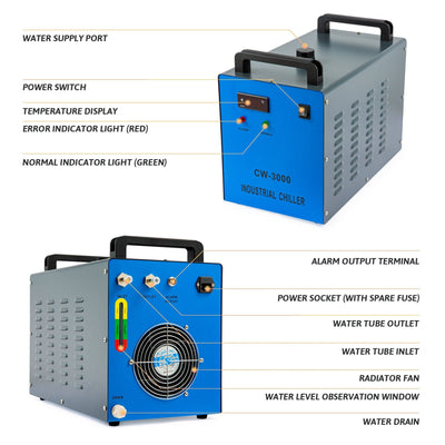 Water Chiller for CO2 Laser Cutter and Engraver Machine