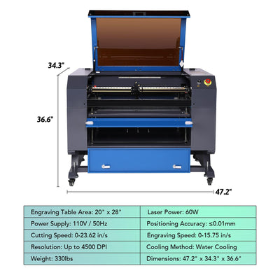60W CO2 Cabinet Laser Engraver Cutting Machine Picture