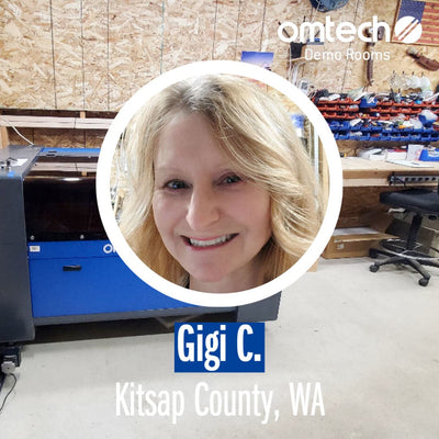 Demo Room Host with CO2 laser engraver cutting machine