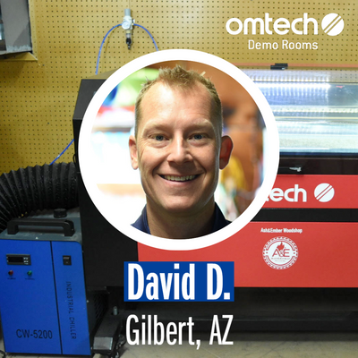 Laser Engraving in Gilbert, Arizona | Demo Room Host - David D.