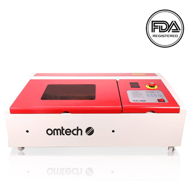 40W CO2 Laser Engraver Machine with 8” x 12” Working Area, LCD Display, and Red Dot Pointer (Red)