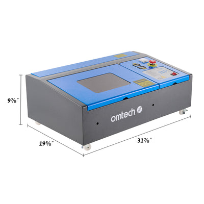 DF0812-40BG - 40W CO2 Laser Engraver Machine with 8” x 12” Working Area, LCD Display, and Red Dot Pointer (Blue)